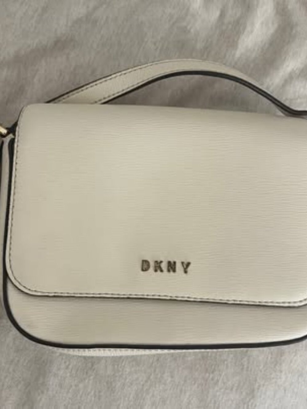 DKNY White Leather Crossbody Bag